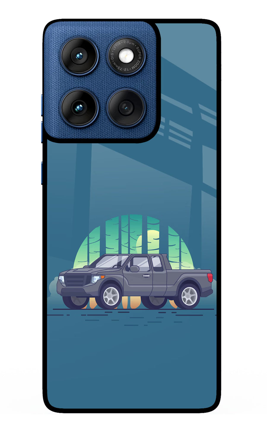 Retro Garage Vibe Moto Edge 60 Back Cover, Glass case