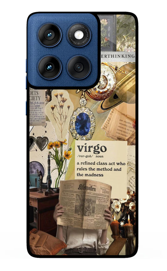 Virgo Zodiac Moto Edge 60 Glass Case