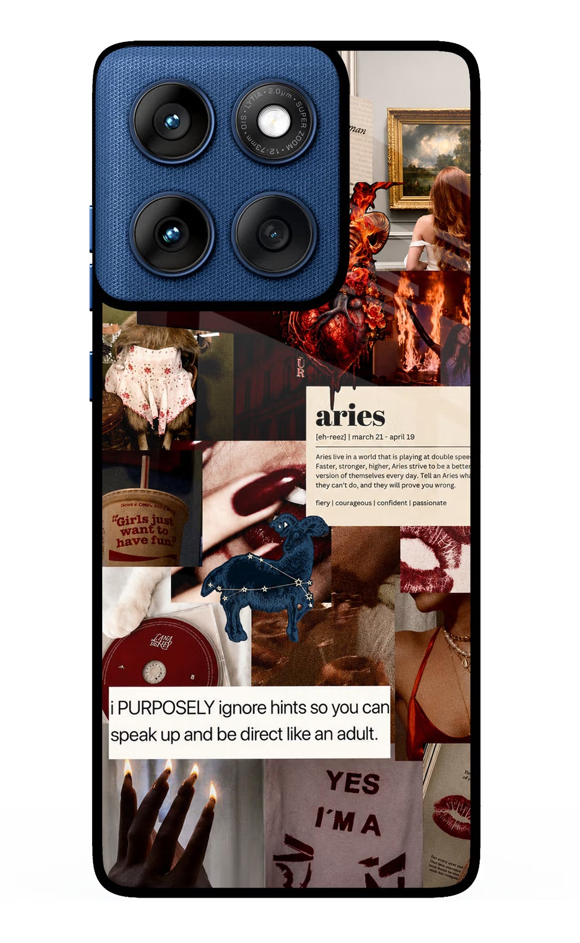 Zodiac Aries Moto Edge 60 Glass Case