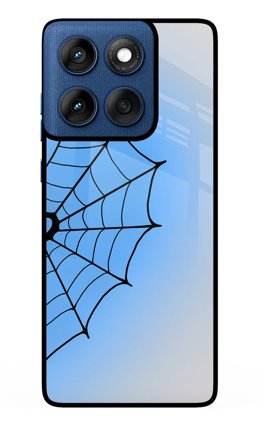 Blue Web Moto Edge 60 Glass Case
