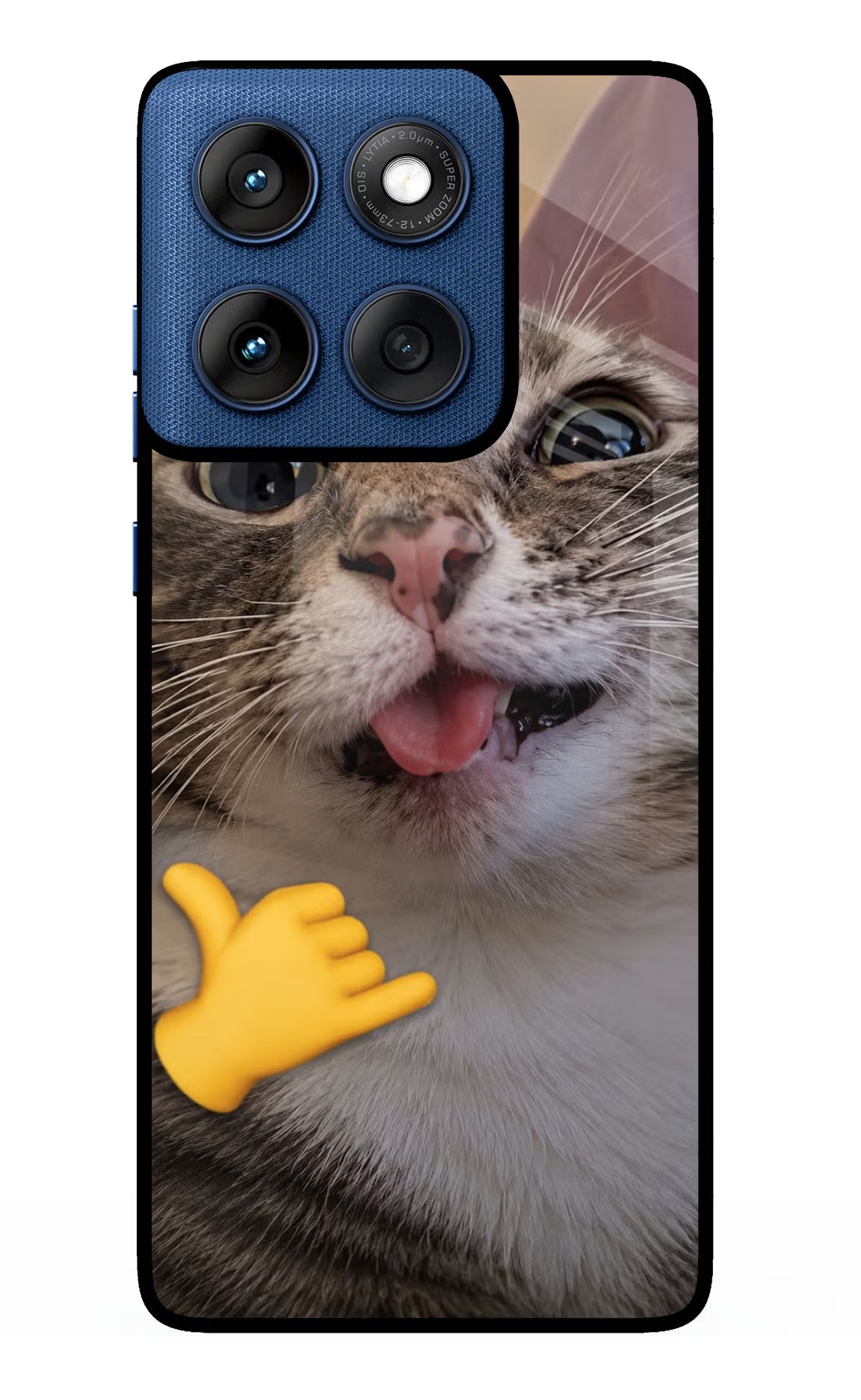 Silly Cat Call Moto Edge 60 Glass Case