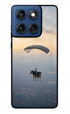 Skydiving Cow Moto Edge 60 Glass Case