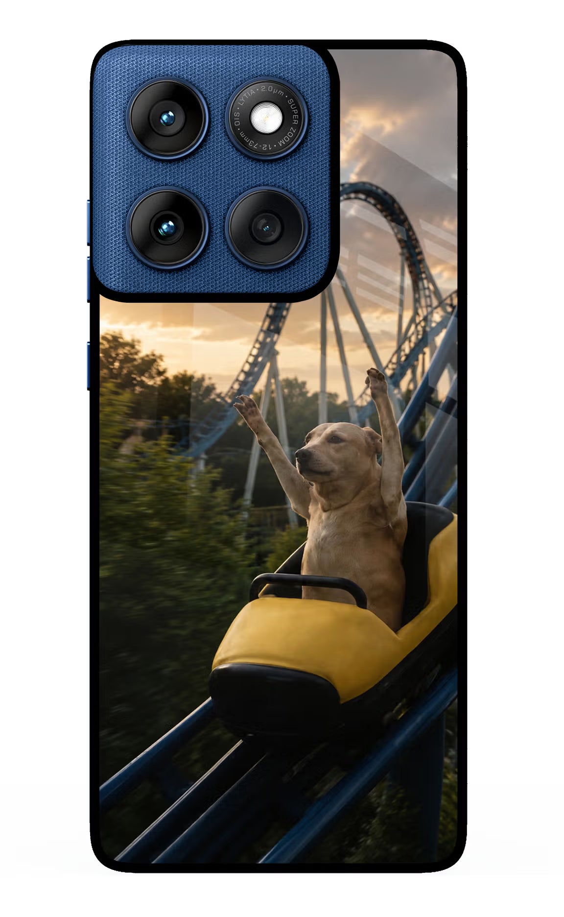 Rollercoaster Dog Moto Edge 60 Glass Case