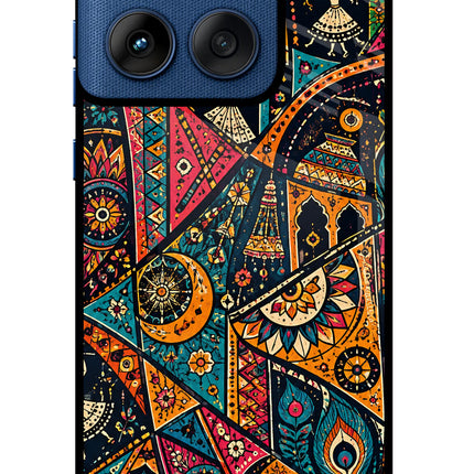 Folk Print Moto Edge 60 Glass Case