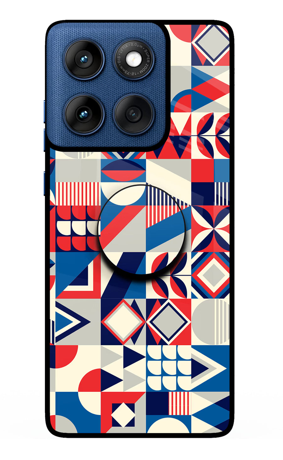 Colorful Pattern Moto Edge 60 Pop Case, Glass case