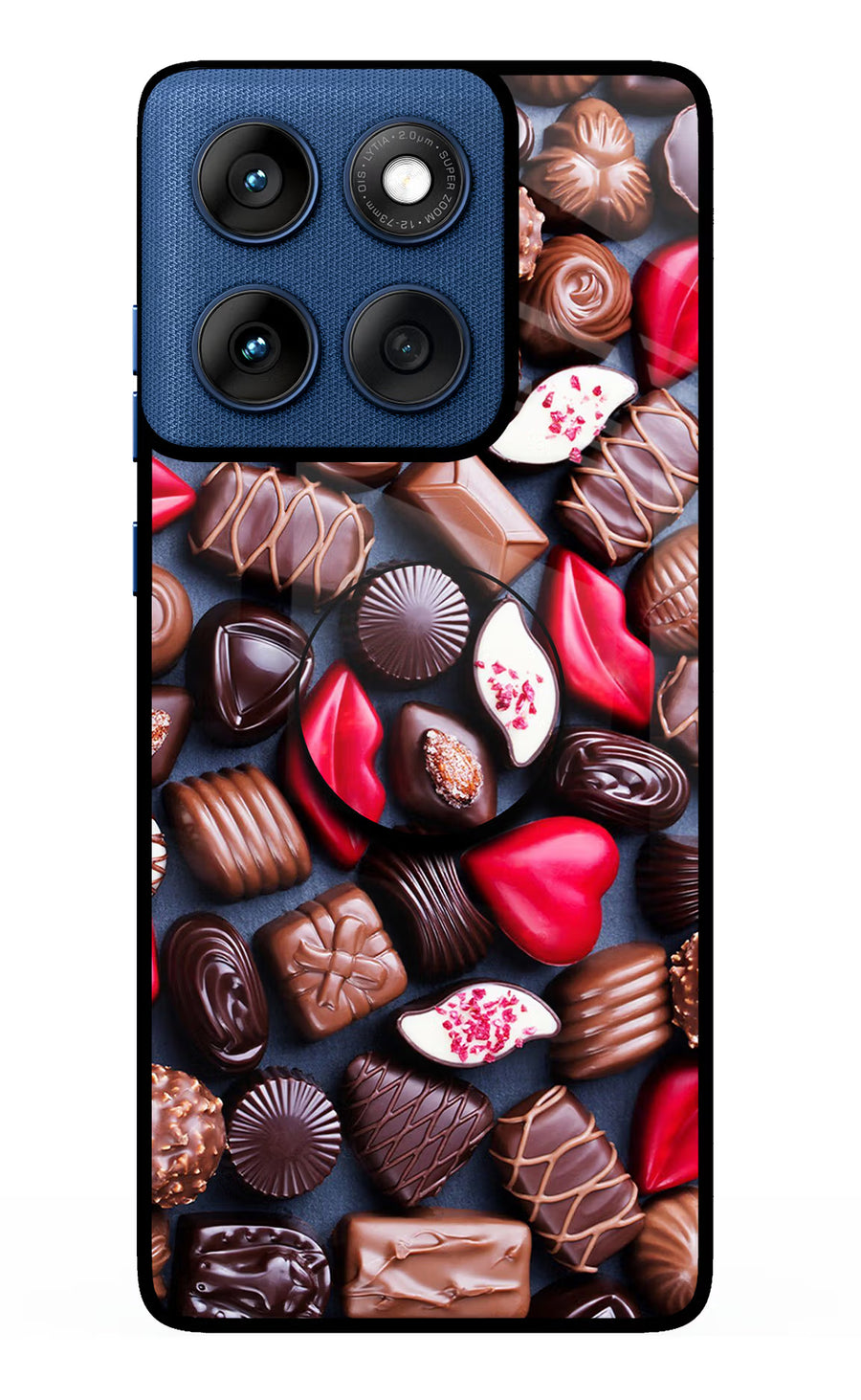 Chocolates Moto Edge 60 Pop Case, Glass case