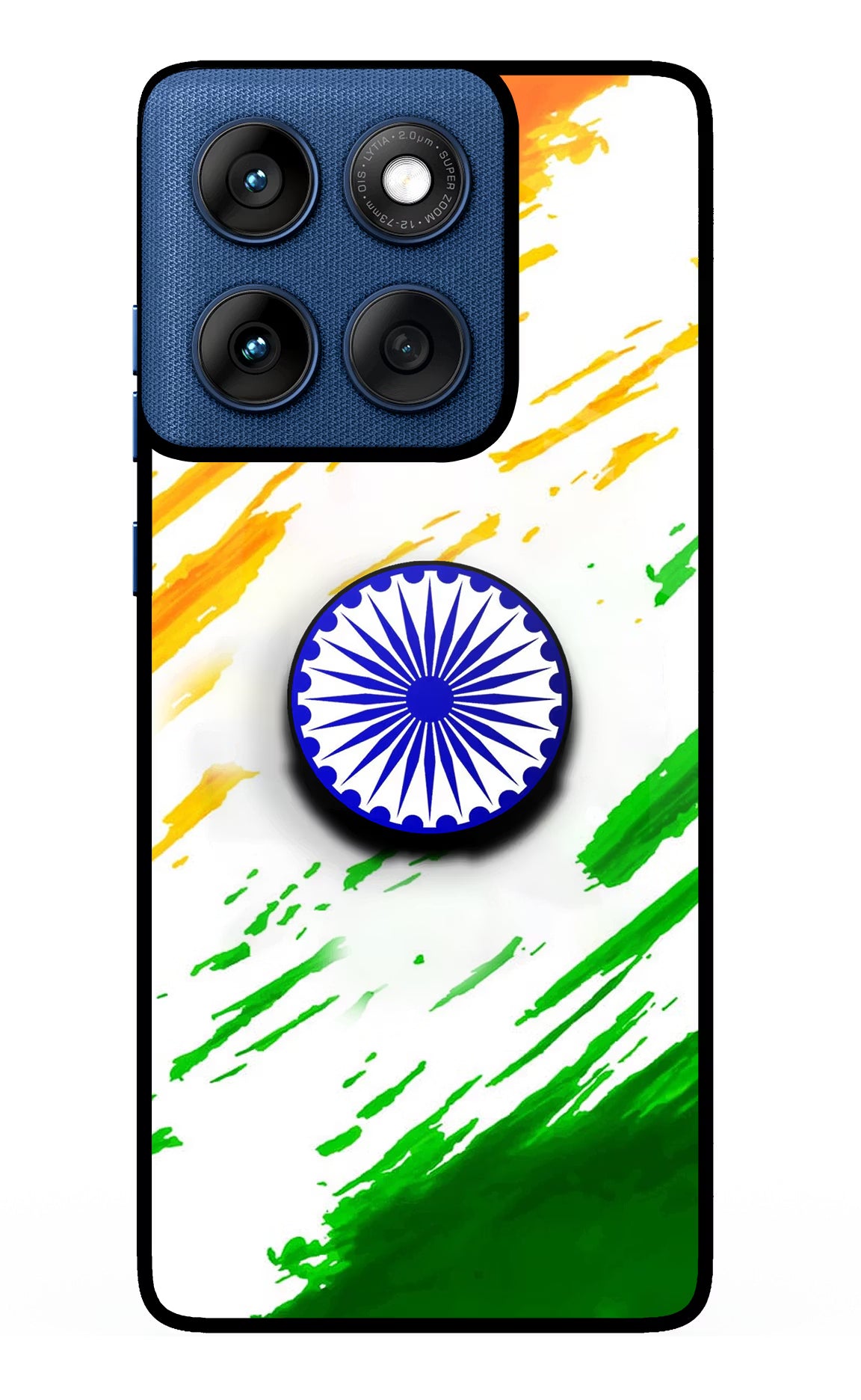 Indian Flag Ashoka Chakra Moto Edge 60 Pop Case by Casekaro