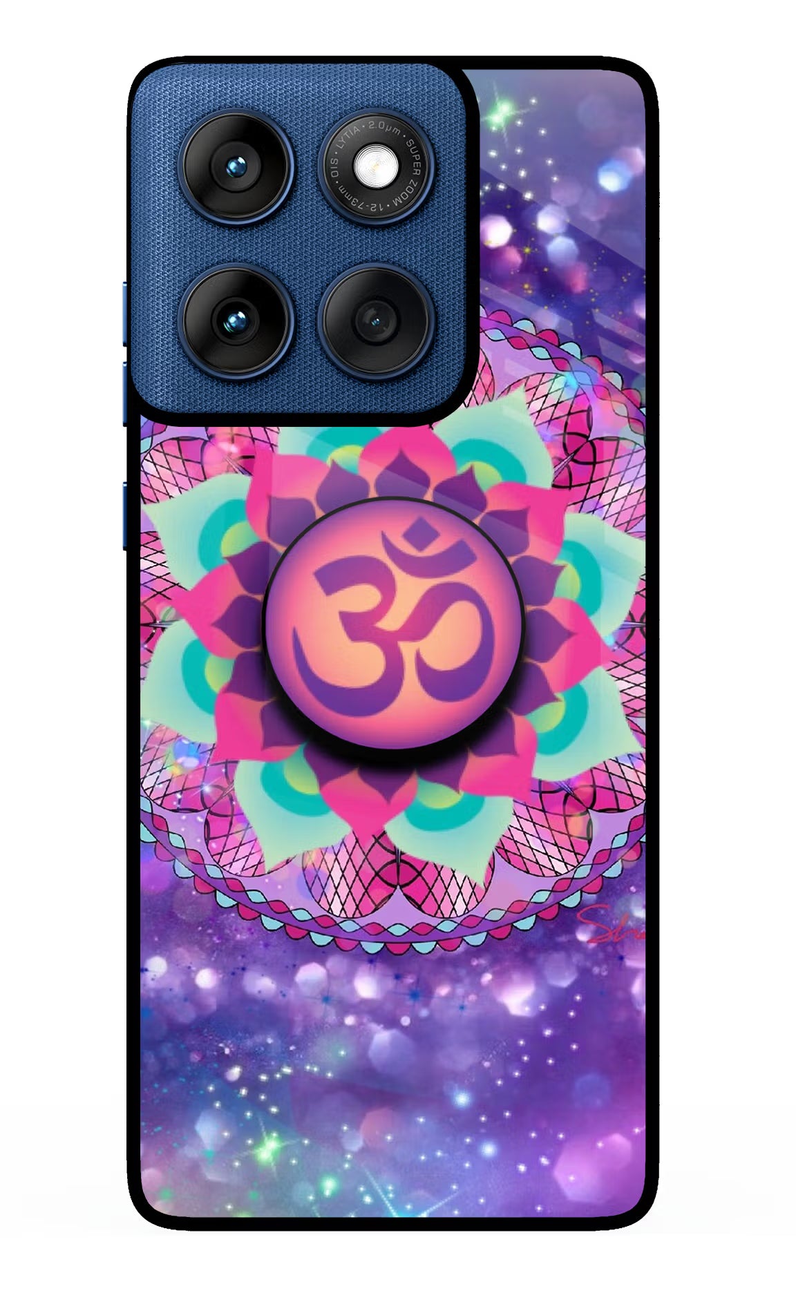 Om Purple Moto Edge 60 Pop Case by Casekaro