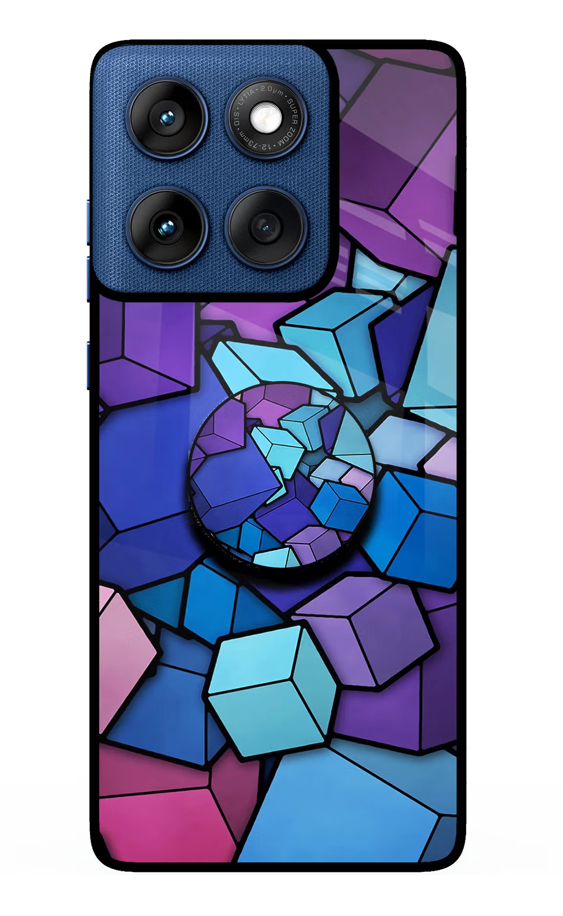 Cubic Abstract Moto Edge 60 Pop Case by Casekaro