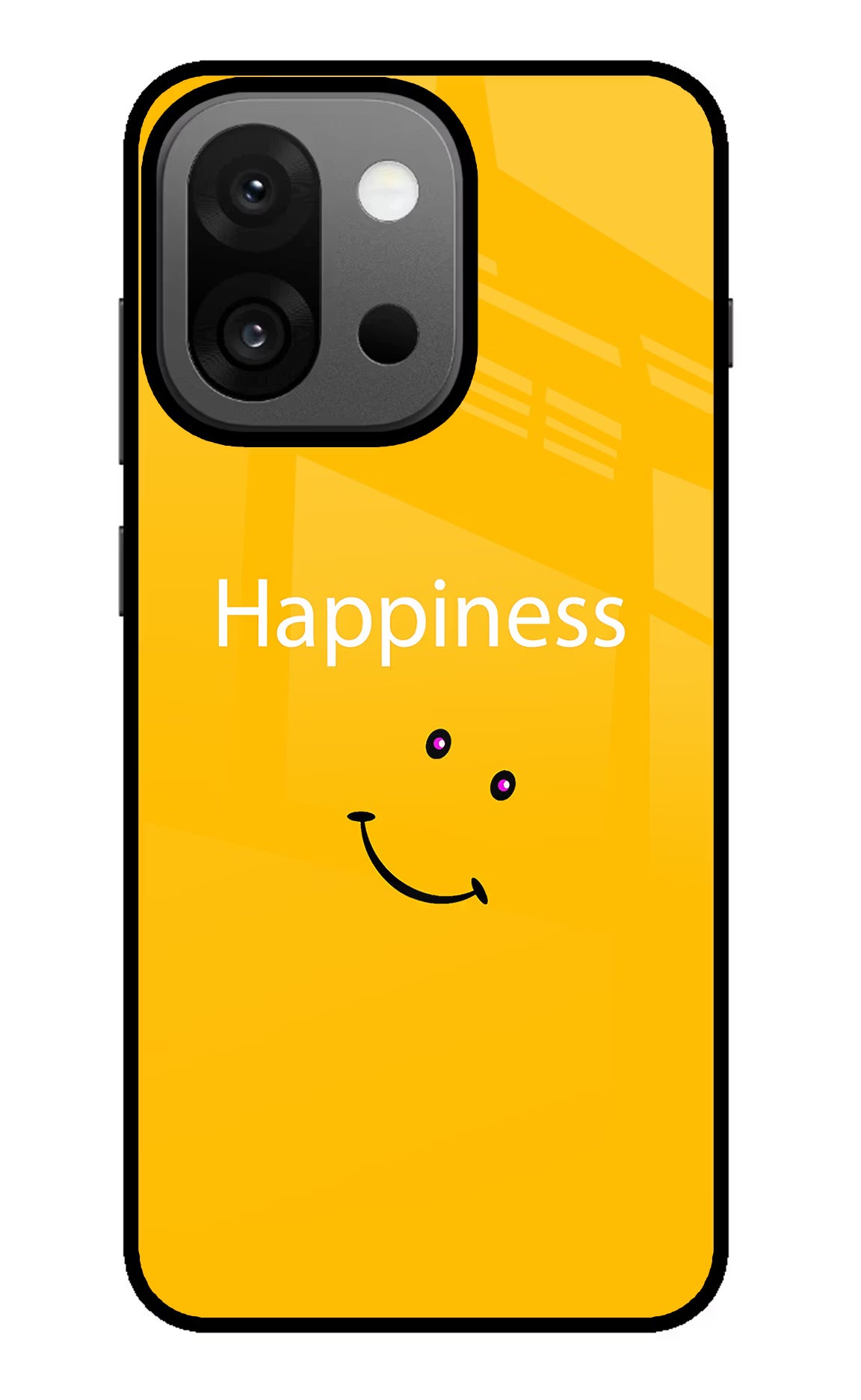 Happiness With Smiley OnePlus 13s Glass Case Back Cover by Casekaro