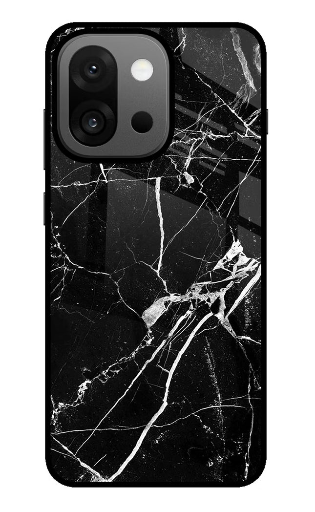 Black Marble Pattern OnePlus 13s Glass Case