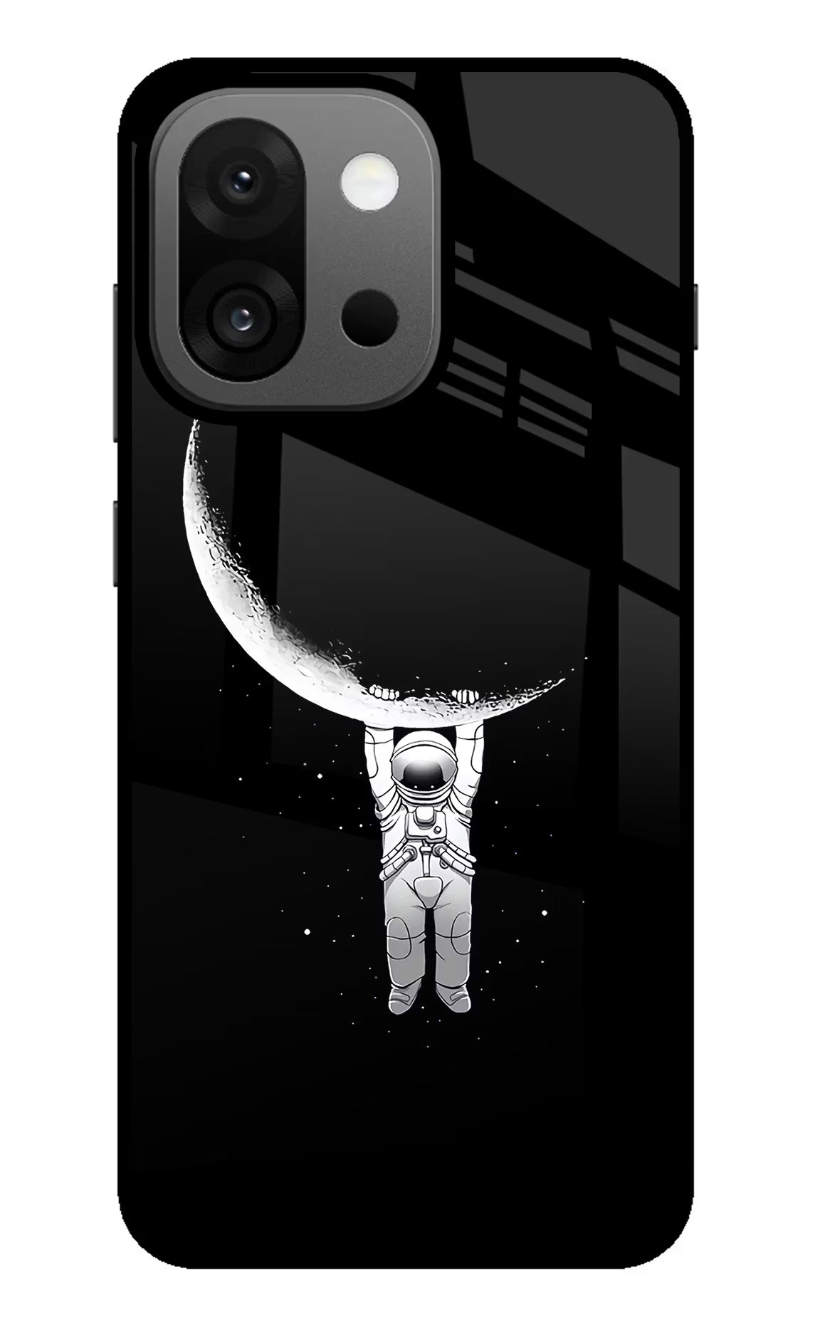Moon Space OnePlus 13s Glass Case Back Cover by Casekaro