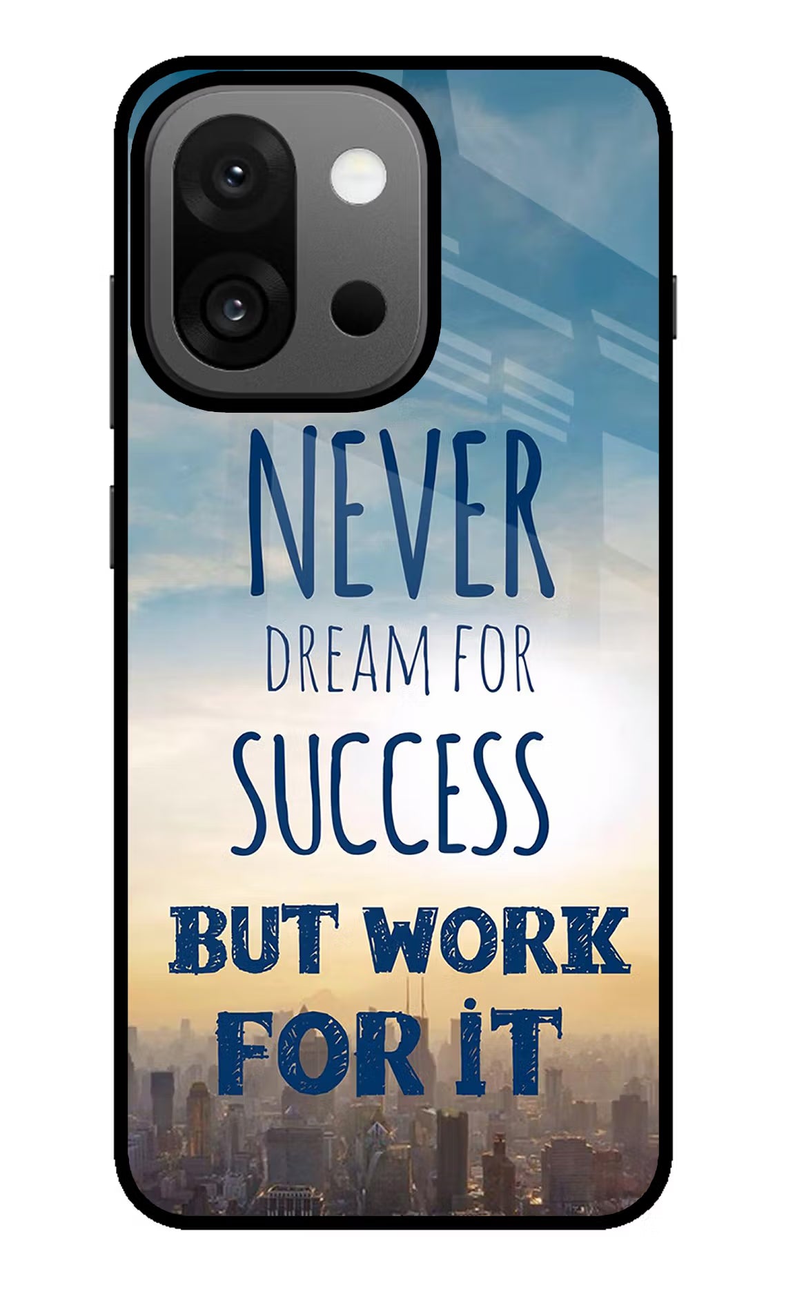 Never Dream For Success But Work For It OnePlus 13s Glass Case Back Cover by Casekaro