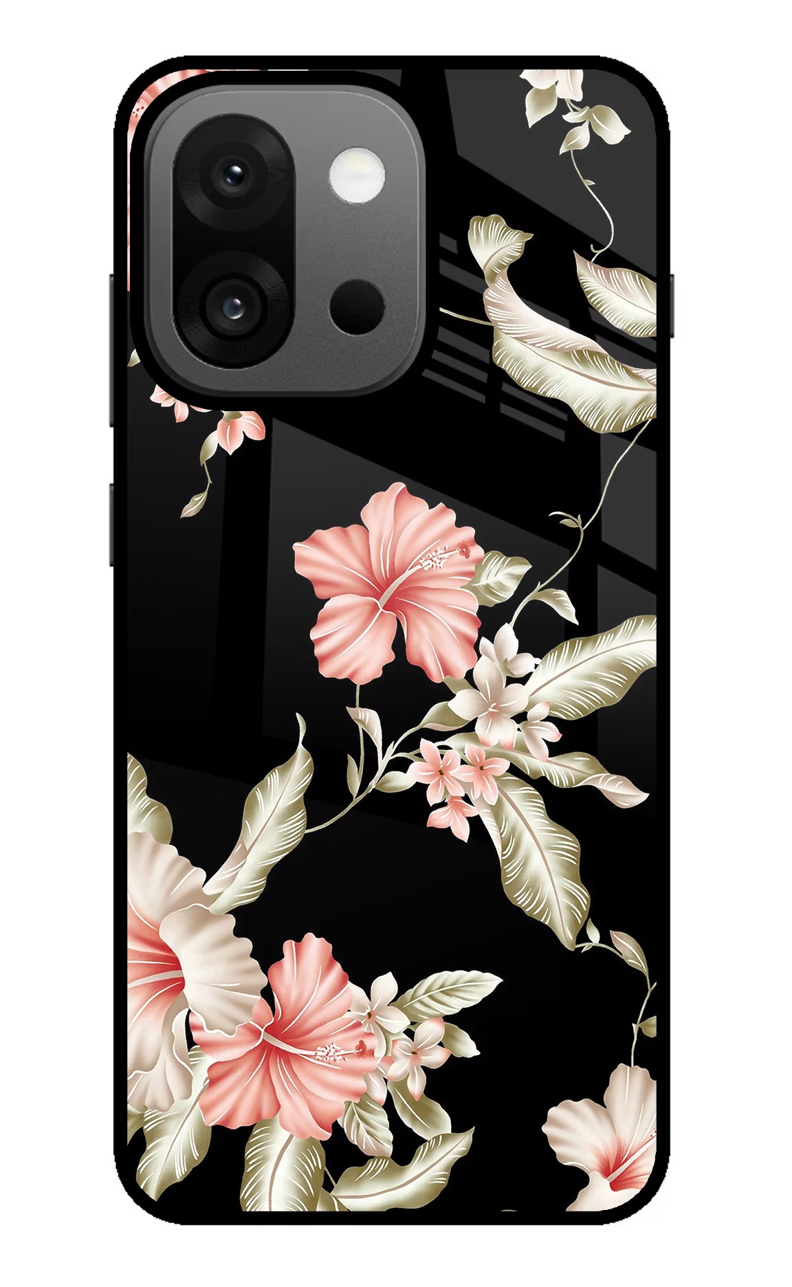 Flowers OnePlus 13s Glass Case Back Cover by Casekaro