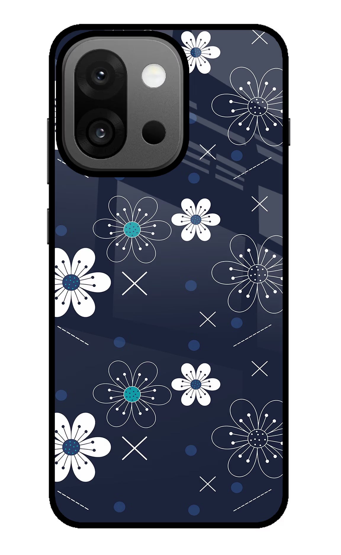 Flowers OnePlus 13s Glass Case Back Cover by Casekaro