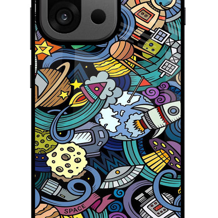 Space Abstract OnePlus 13s Glass Case