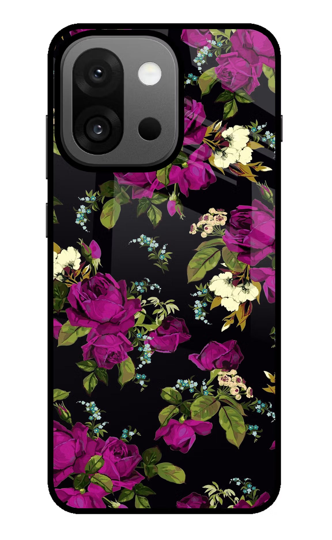 Flowers OnePlus 13s Glass Case Back Cover by Casekaro