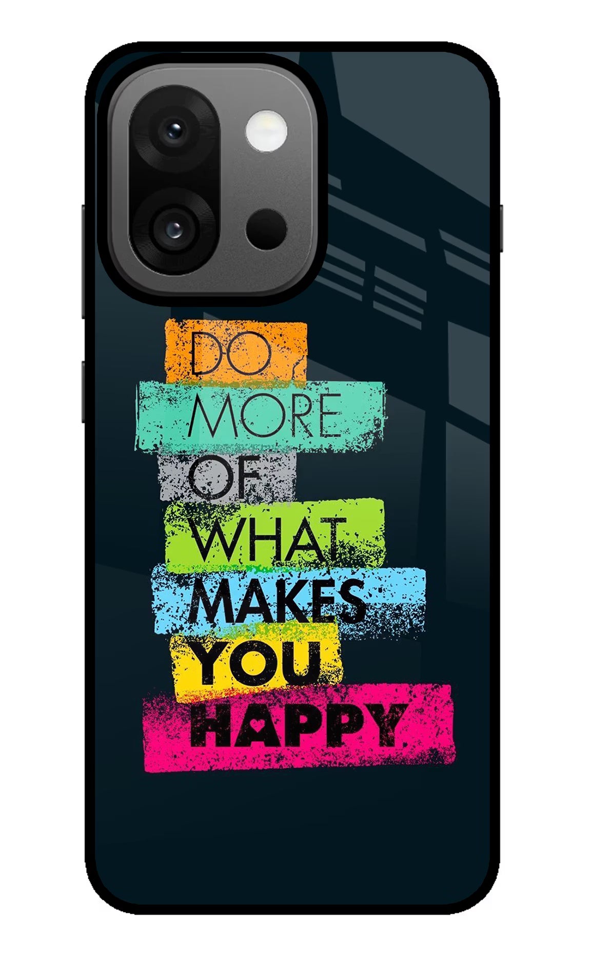 Do More Of What Makes You Happy OnePlus 13s Glass Case Back Cover by Casekaro