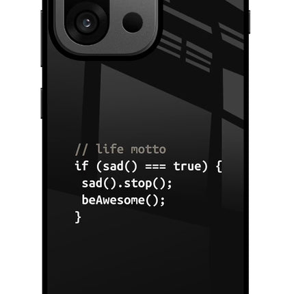Life Motto Code OnePlus 13s Glass Case