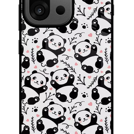 Cute Panda OnePlus 13s Glass Case