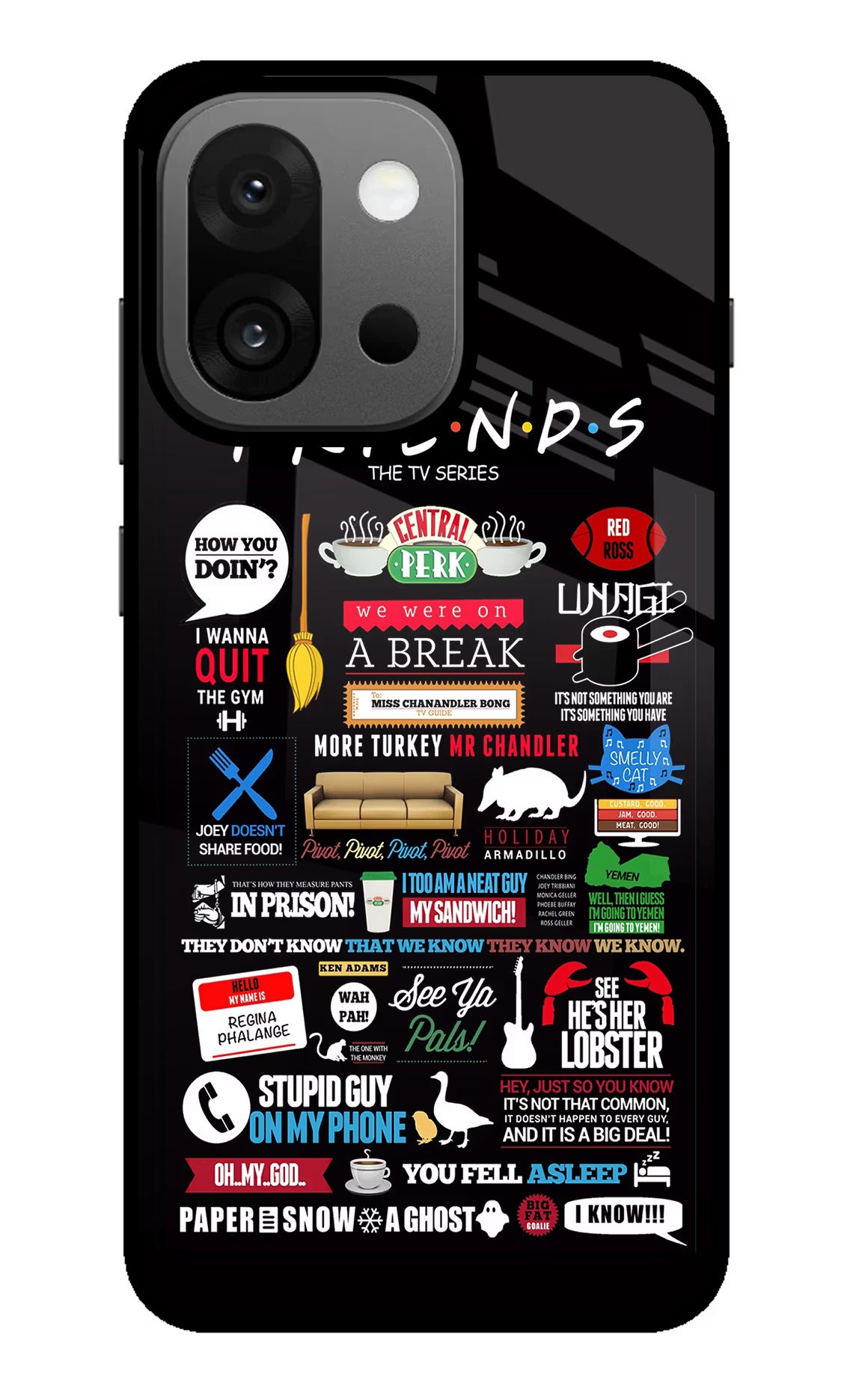 FRIENDS OnePlus 13s Glass Case Back Cover by Casekaro