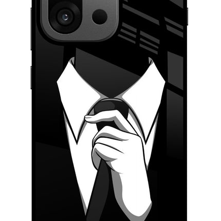 Black Tie OnePlus 13s Glass Case