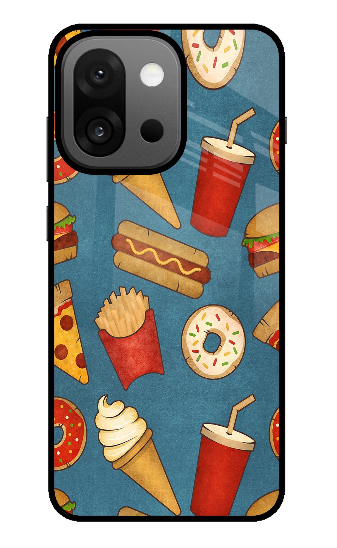 Foodie OnePlus 13s Glass Case Back Cover by Casekaro