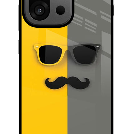 Sunglasses with Mustache OnePlus 13s Glass Case