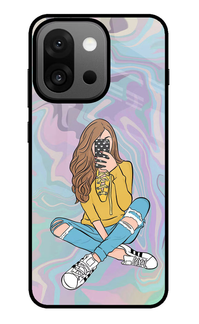 Selfie Girl OnePlus 13s Glass Case