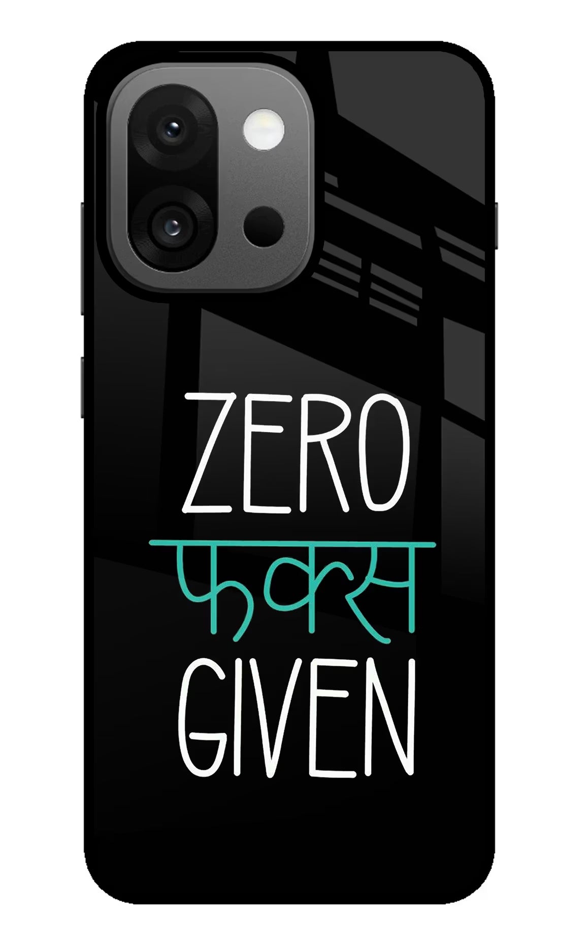 Zero Fucks Given OnePlus 13s Glass Case Back Cover by Casekaro