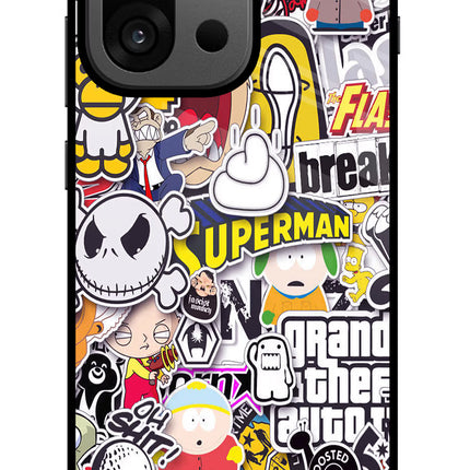 Sticker Bomb OnePlus 13s Glass Case