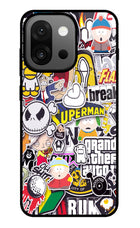 Sticker Bomb OnePlus 13s Glass Case