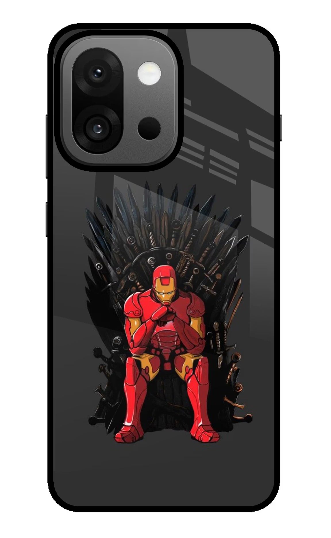 Ironman Throne OnePlus 13s Glass Case Back Cover by Casekaro