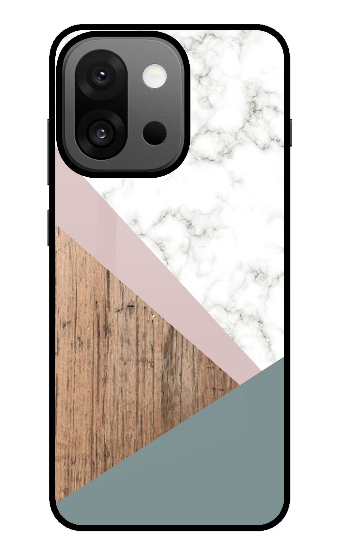 Marble wood Abstract OnePlus 13s Glass Case Back Cover by Casekaro