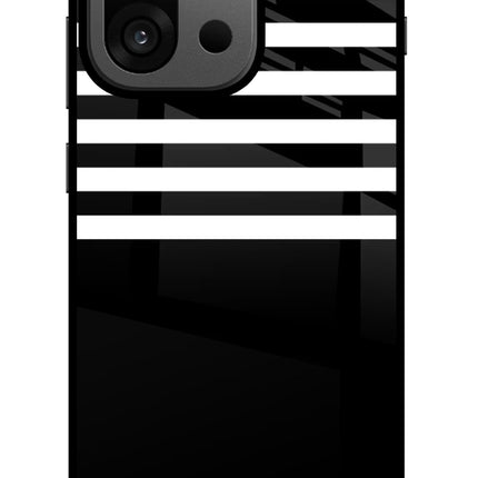 Black and White Print OnePlus 13s Glass Case