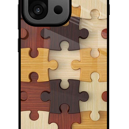 Wooden Puzzle OnePlus 13s Glass Case