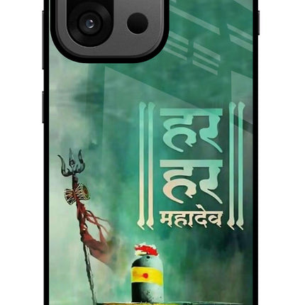 Har Har Mahadev Shivling OnePlus 13s Glass Case