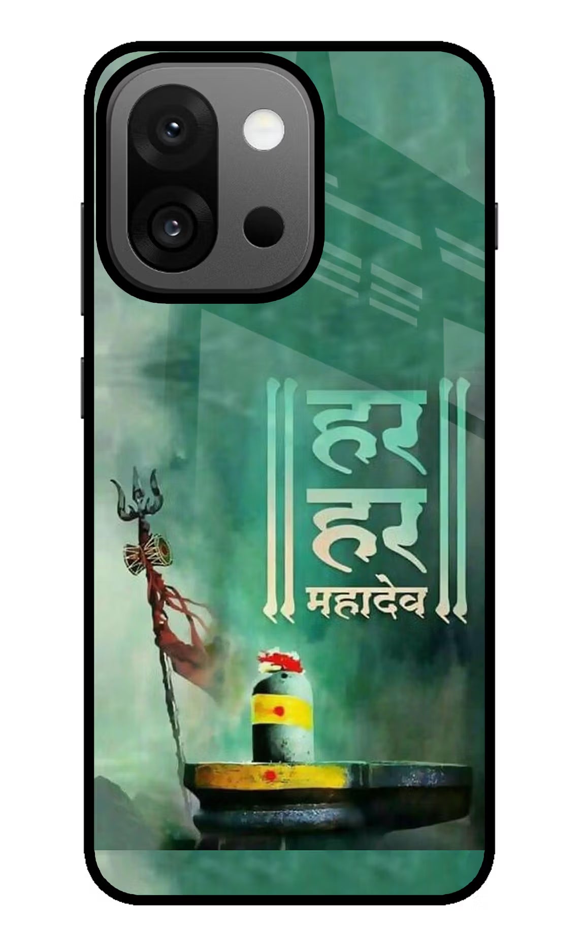 Har Har Mahadev Shivling OnePlus 13s Glass Case Back Cover by Casekaro