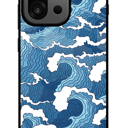 Blue Waves OnePlus 13s Glass Case