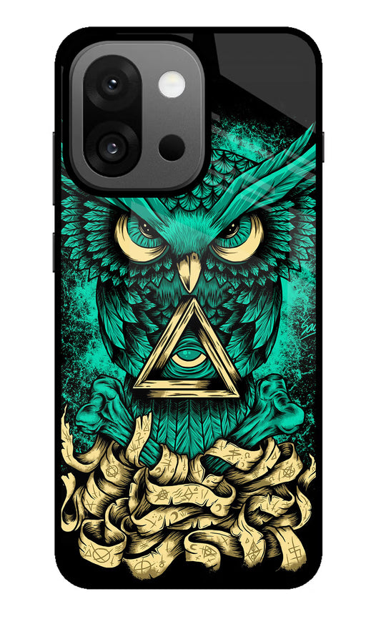 Green Owl OnePlus 13s Glass Case