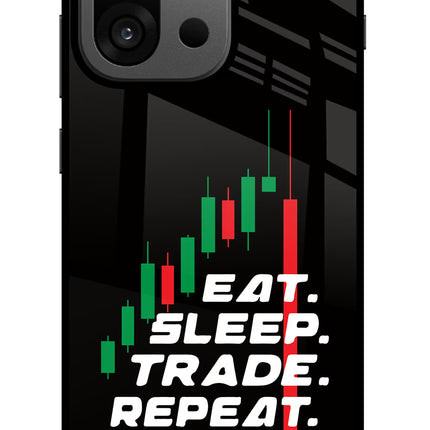 Eat Sleep Trade Repeat OnePlus 13s Glass Case
