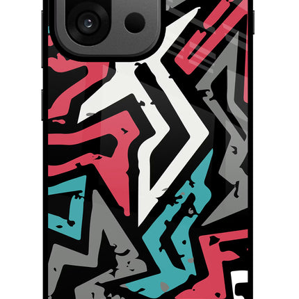 Geometric Graffiti OnePlus 13s Glass Case