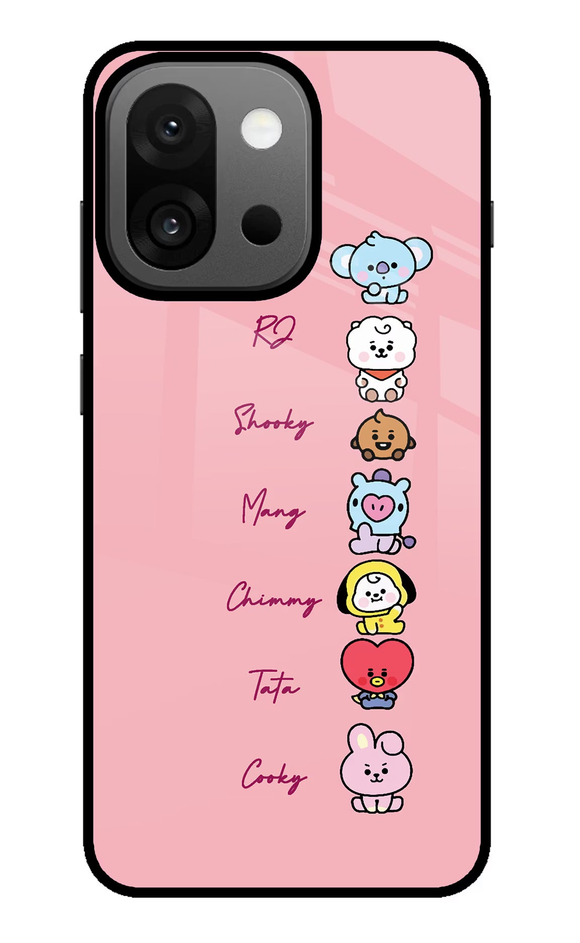 BTS names OnePlus 13s Glass Case Back Cover by Casekaro