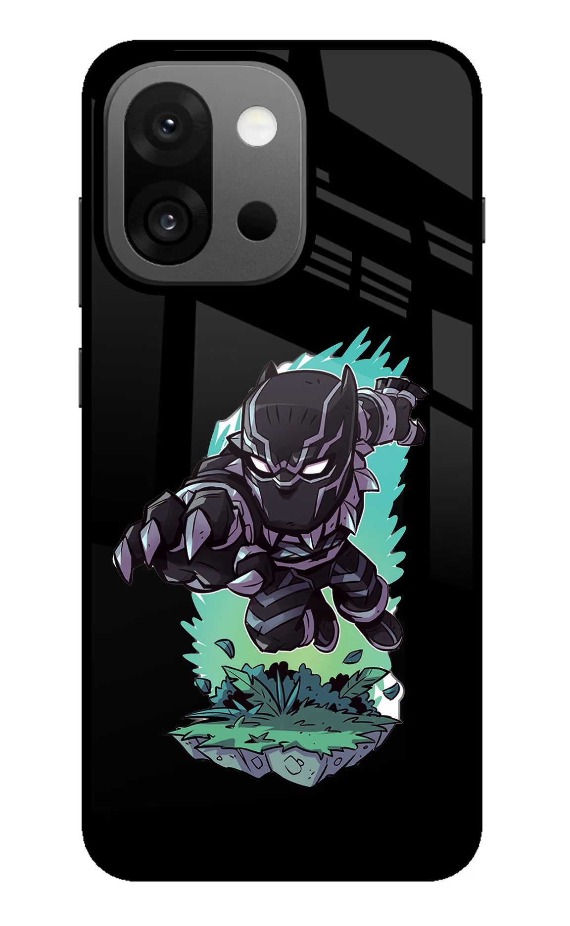 Black Panther OnePlus 13s Glass Case Back Cover by Casekaro