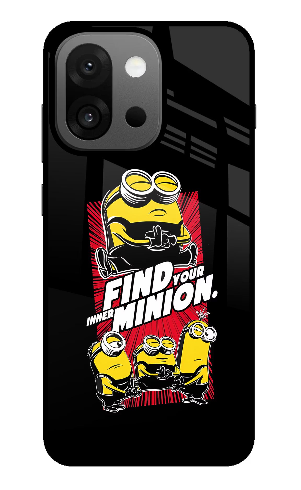Find your inner Minion OnePlus 13s Glass Case Back Cover by Casekaro