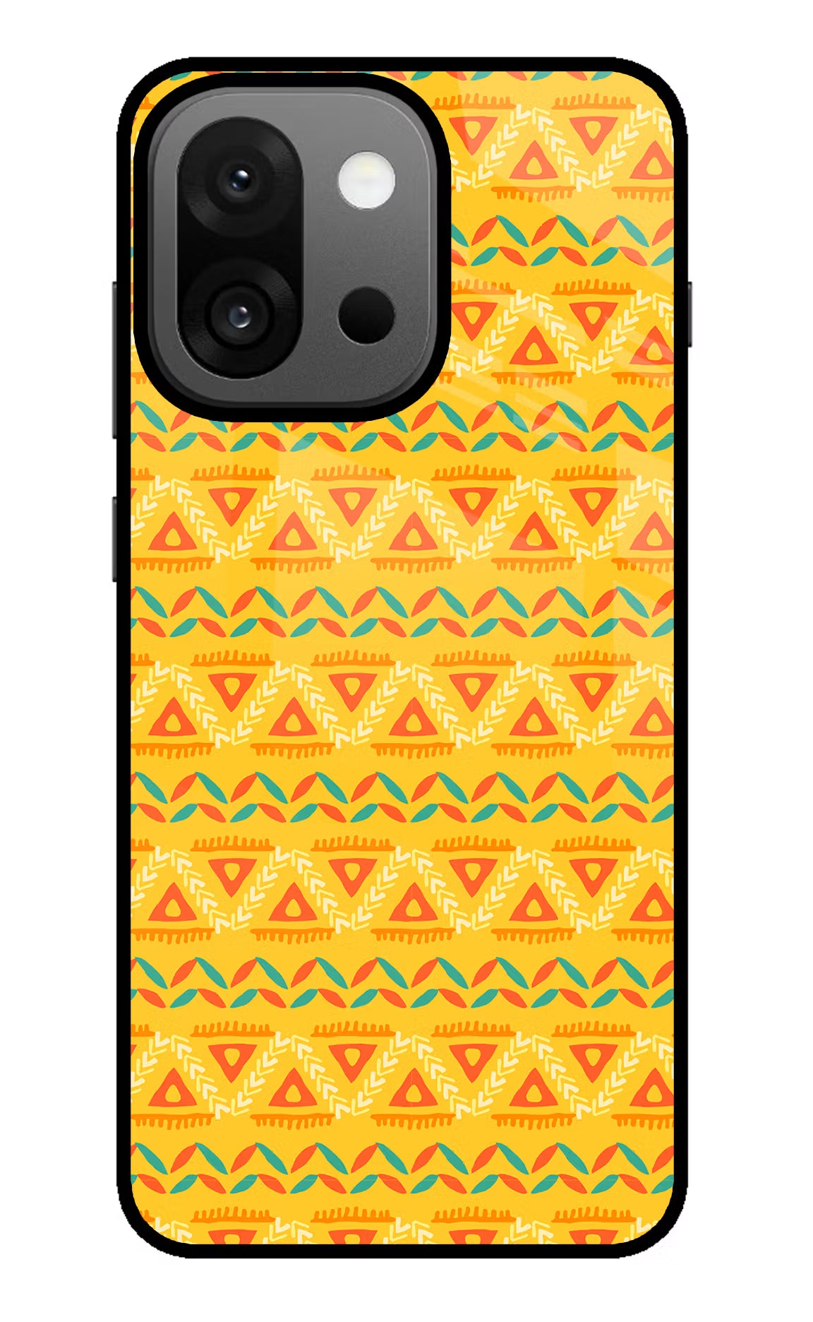 Tribal Pattern OnePlus 13s Glass Case Back Cover by Casekaro