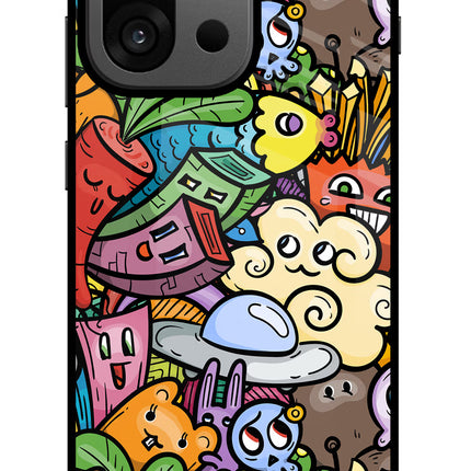Veggie Doodle OnePlus 13s Glass Case