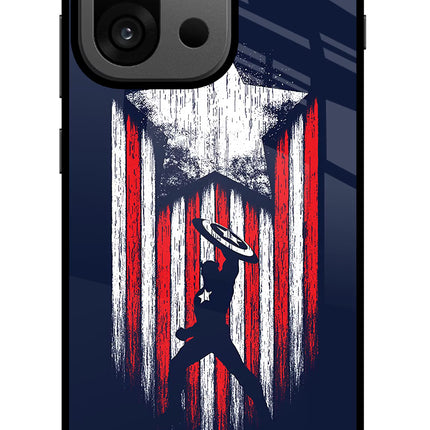 Captain America Marvel Art OnePlus 13s Glass Case