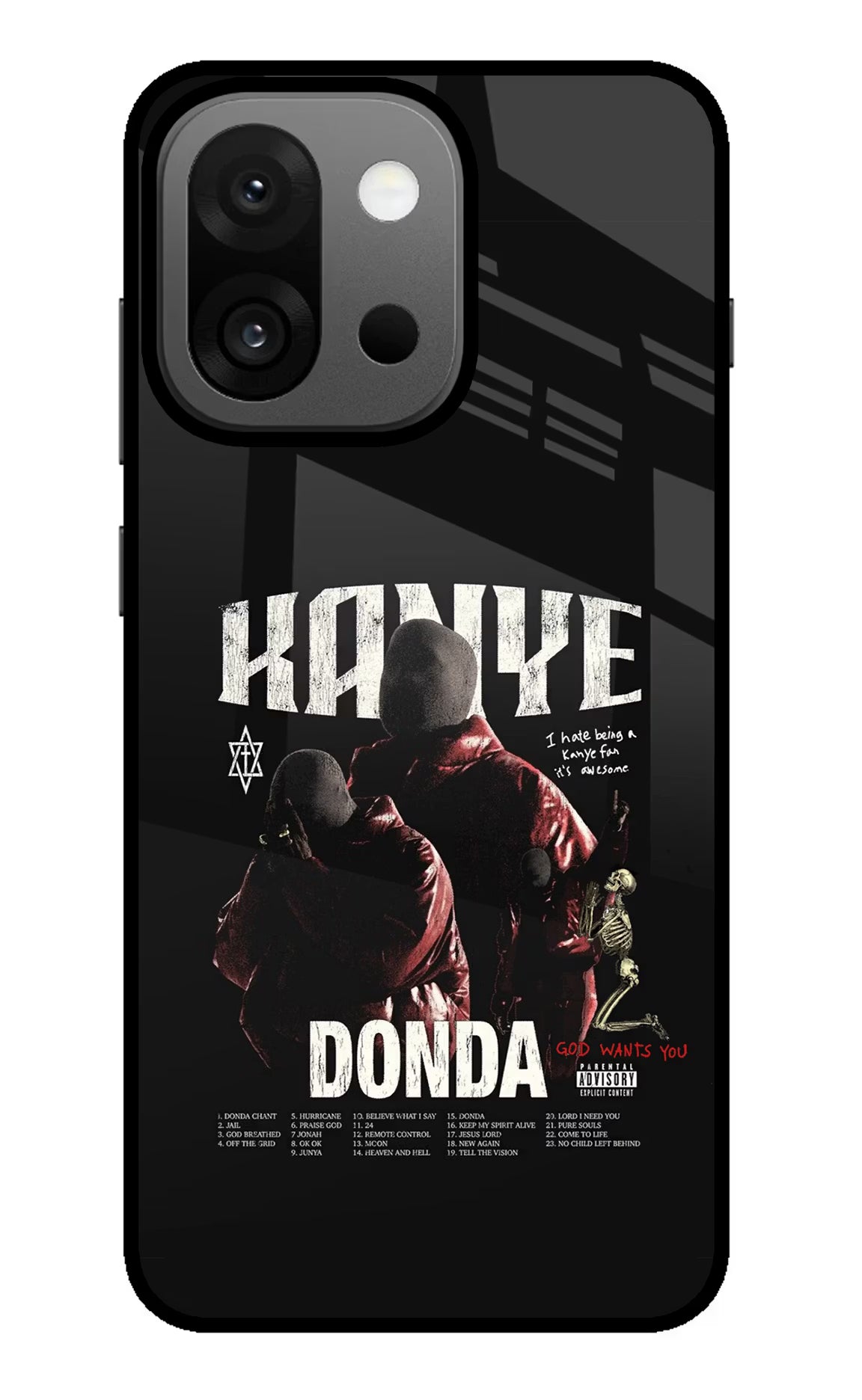 Donda Kanye West OnePlus 13s Glass Case Back Cover by Casekaro