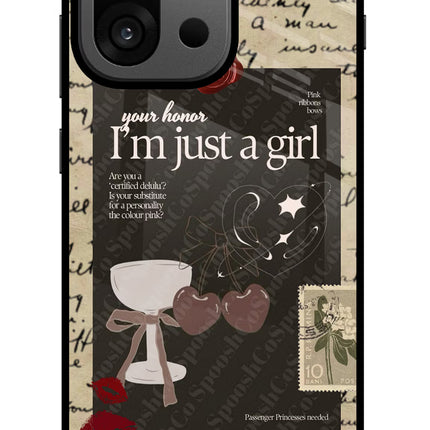 I am just a girl OnePlus 13s Glass Case